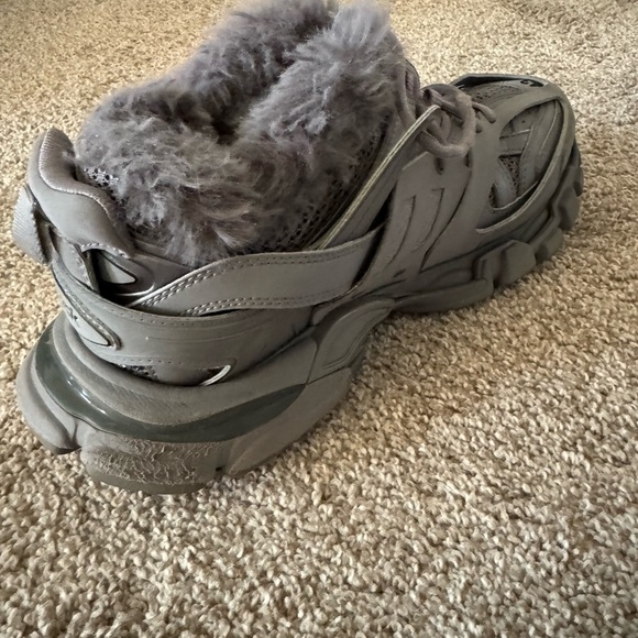 BALENCIAGA Faux Fur Track Athletic Sneakers - Picture 7 of 15